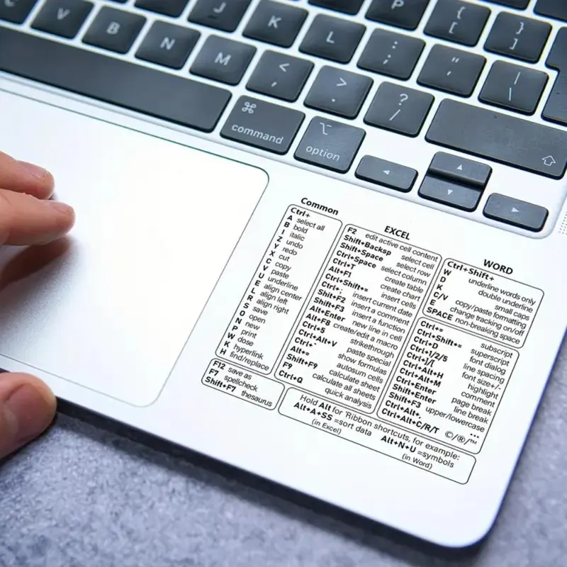 Transparent Shortcut Key Sticker, Office Software Shortcut Key Sticker, Computer Laptop Keyboard Sticker 2