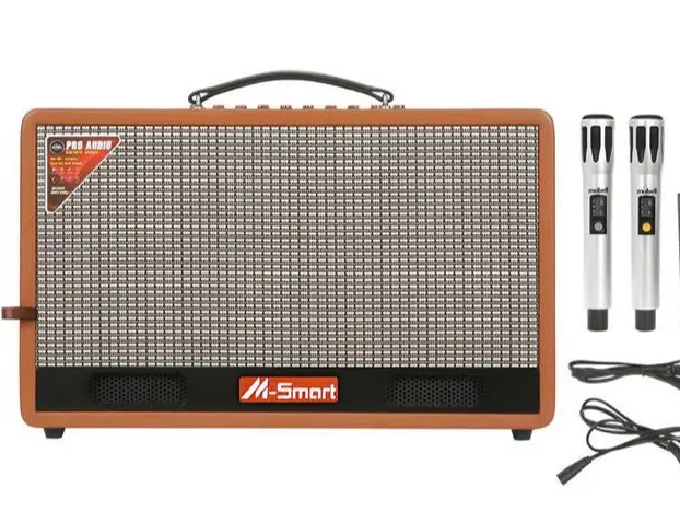 [Mobell] Loa xách tay Karaoke M-Smart MK-4960B Bluetooth Công Suất Khuếch Đại Đạt Đỉnh 750W - Chính Hãng Bảo Hành 12 tháng Tặng kèm 2 mic   Nghe Nhạc Củ Loa Kem 0