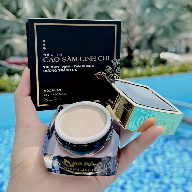  Kem cao sâm linh chi Mộc Nhân chuyên sạch mụn thâm sạm nám tàn nhang trắng da - Skincare - Chăm Sóc Da 