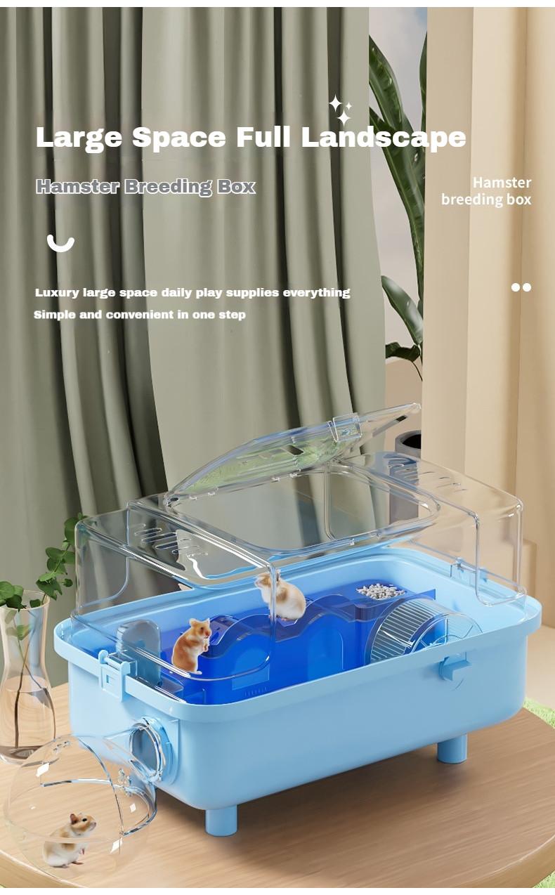 Product Introduction of 【45*28*25cm】SG STOCK Hamster Cage Small Animal With Accessories 360 Viewing Acrylic Hamster Cage Portable Cage 9