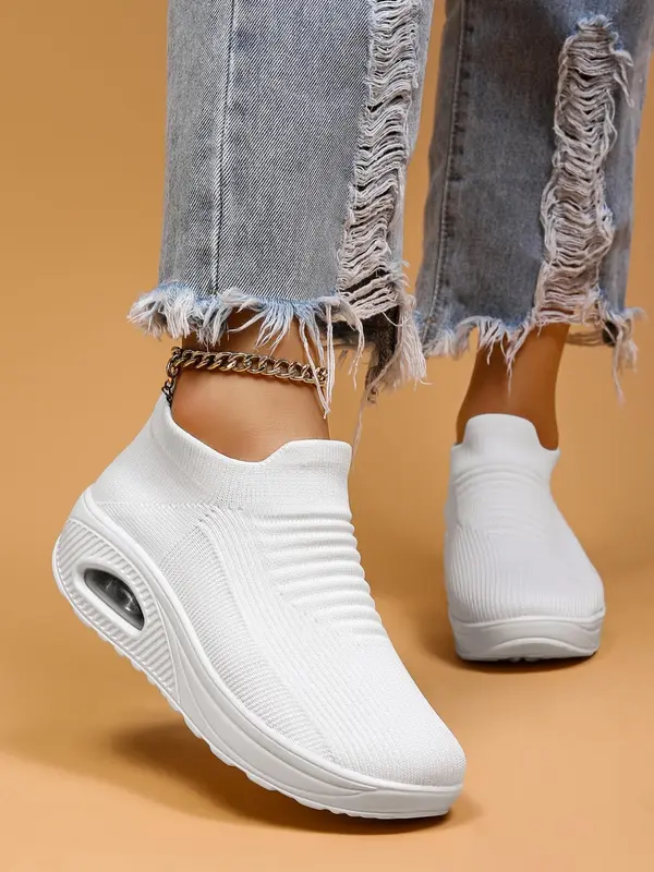 Women's Fashionable Solid Color Low Top Slip on Walking Shoes, 2025 Casual Comfortable Breathable Sports Shoes, Summer All-match Round Toe Sneaker for Trainer Runner 2025 Fall Shoes 8
