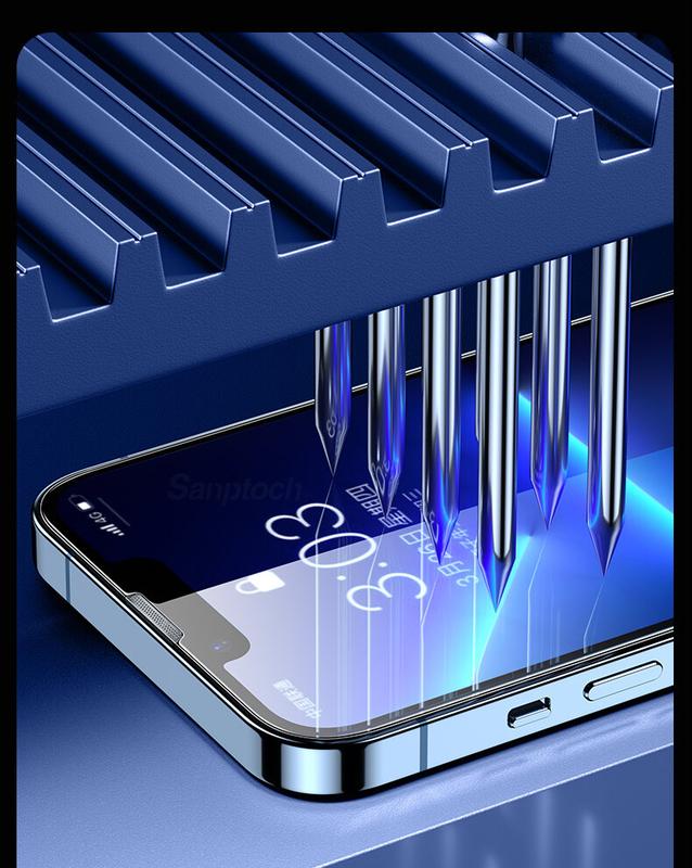 Product Introduction of 【Auto Dust-Elimination】Sanptoch Full Screen Protector With Auto Alignment Install Box For iPhone 15 14 13 12 11 Pro Max Tempered Glass For iPhone X Xs Max XR Privacy GreenRay HD Dust Proof Protective Film 18