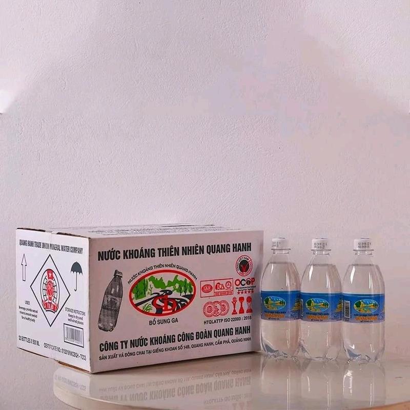 20 chai Nước khoáng mặn có gas Quang Hanh . bố sung khoáng chất cho cơ thể. Tự nhiên Tự nhiên