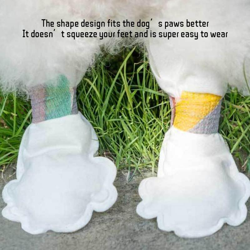 Product Introduction of 20pcs Pet Disposable Foot Covers Dog Anti-Dirty Shoe Covers Dog Socks Waterproof Anti-Dirty W5U1 23