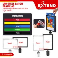 Gambar Tiang Pembatas Antrian Antrean Pita Stainless Steel Queue Line Pole Railing Stand 2 3 meter LPB-Steel Papan Display Sign Frame A3 Extend Biru Black Hijau Hitam Kuning Stiker - Steel-200Red, Steel Vertikal dari Foyu Photo Kota Surabaya 5 Tokopedia