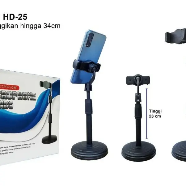 PHONE HOLDER STAND HD-25 / TRIPOD MINI FOLDING DEKSTOP HOLDER UNIVERSAL 360 ROTATION JRW0057