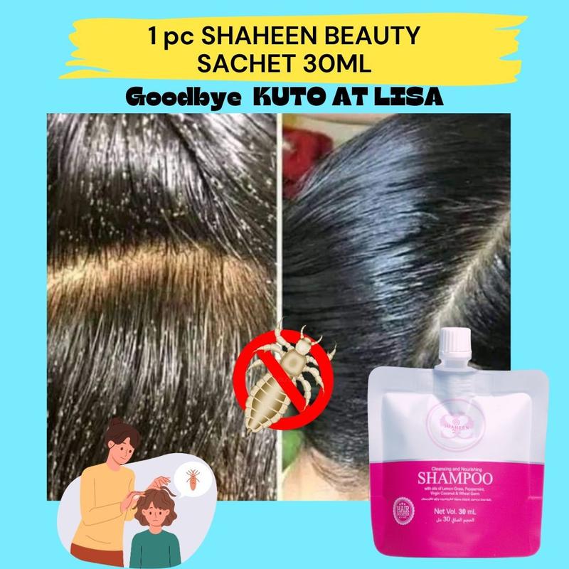 SHAHEEN BEAUTY Sachet 30 ml travel pack anti head lice, anti dandruff, anti hair loss, hair growr, Cleansing Cleanser Shampoo Haircare Haircare