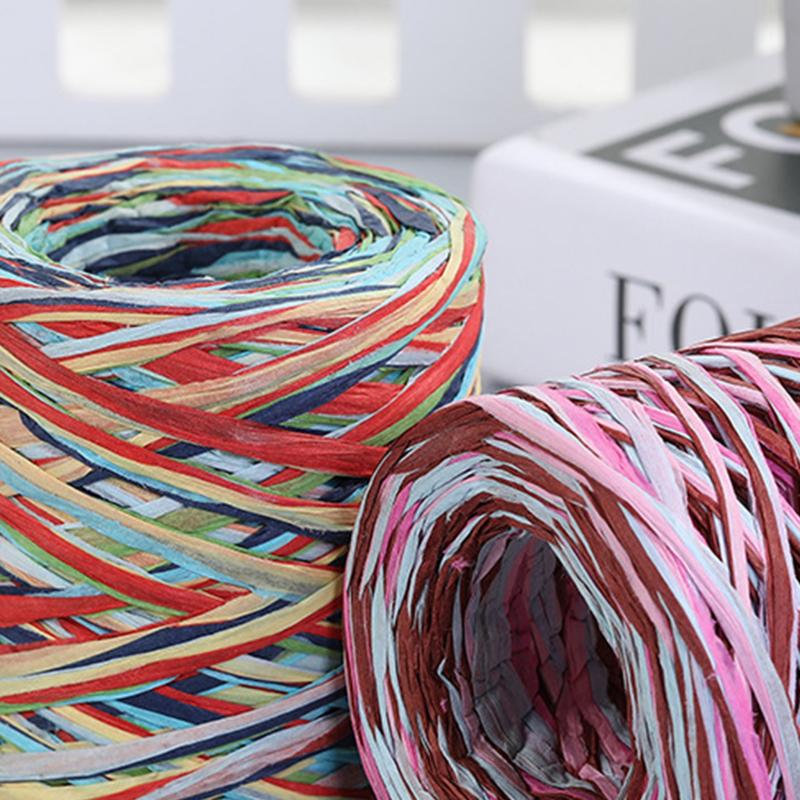 Xunyanb Raffia Straw Paper Eco-friendly Clear Texture Florist Bouquets Packing Cord Exquisite for Festival 4
