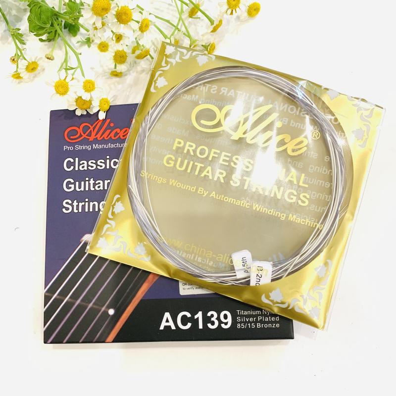 Bộ 6 dây đàn guitar Nylon Classic Alice AC139,AC136