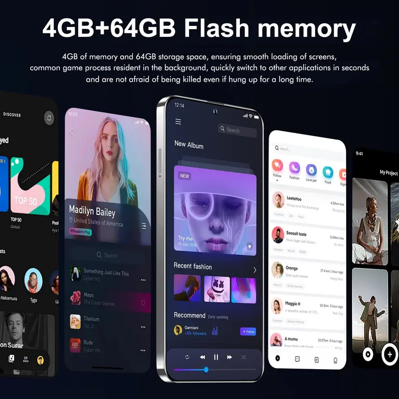 6.56 Inch Smartphone, 4+64GB ROM, 4G Network, Octa Core Processor, 8+13MP Pixels, Dual SIM, 4300mAh Battery, Android 12.0 Mobile Phones 5