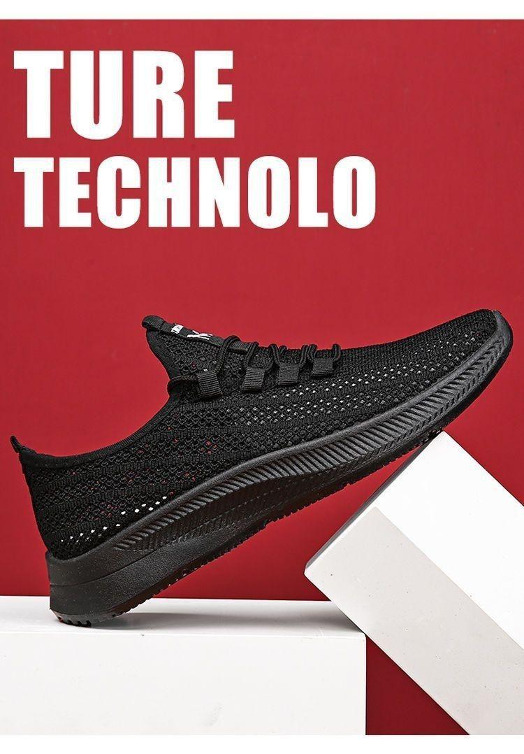 Product Introduction of New Men's Shoes Summer Breathable Thin Hollow Sports Running Mesh Shoes Men's Mesh Lightweight Black Mesh Trendy Shoes Walking Shoes Footwear 2