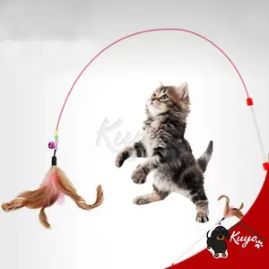 Mainan Kucing Tongkat Bulu Kerincing Bel Cat Toy Stick Feather Lucu