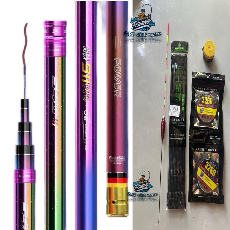 Cần Câu Tay Guide 911 Pro 8H + Quà Tặng 1 Ngọn Zin 2 Trục 1 Thẻo 1 Phao 1 Cuốn Cán Cần Đi Câu Bắt Cá Fishing Đồ Câu Fishing 247 Việt Nam