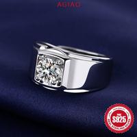 Gambar AGIAO One Carat Cincin Pria Glossy Ring Mewah Fashion Korea - 1 karat, Dapat disesuaikan dari A.GIAO.ID Kab. Gresik 5 Tokopedia
