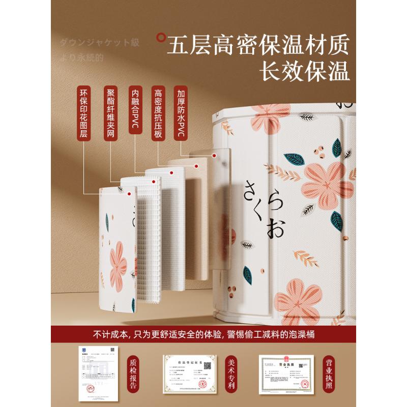 Product Introduction of Folding Bath Bucket For Adults, Japanese-style Full-body Bucket, Thickened Children's Adult 21