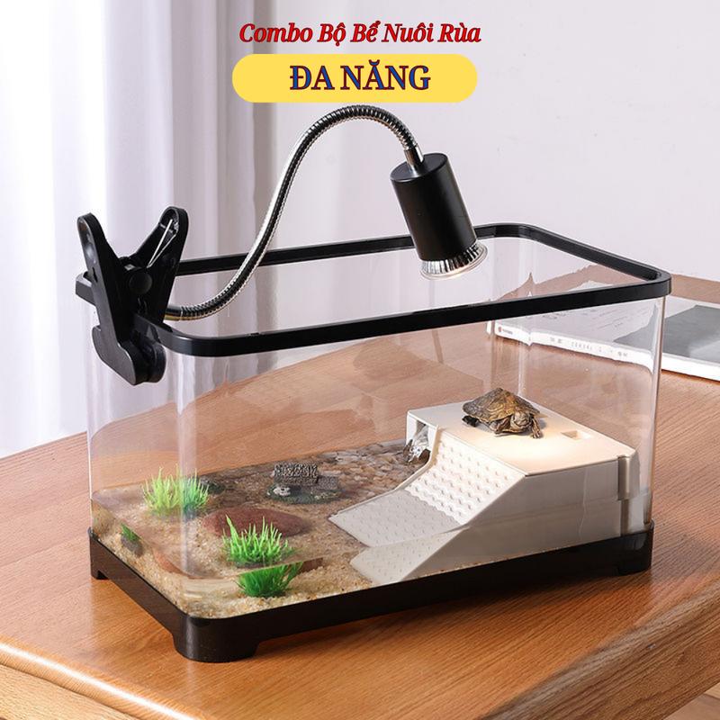  Bể Nuôi Rùa Set Bể Nuôi Rùa Full Combo Dành Nuôi Rùa Nuôi Cá Chất Liệu PET Hàng Chuyên Dụng Cao Cấp 