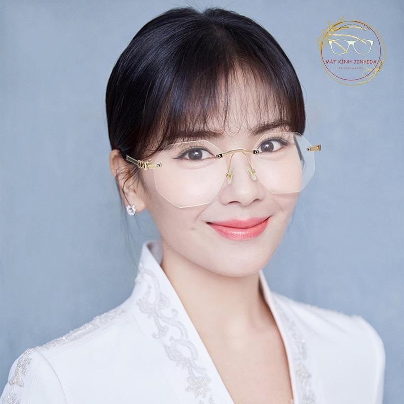 Mắt Kính Lão Trung Niên Đủ Độ Từ 1-4 Độ Nam Nữ Khung Kính Đa Giác Không Viền Thanh Lịch Phù Hợp Với Nhiều Gương Mặt D20228
