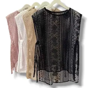 VEST BRUKAT PREMIUM/LACE BRUKAT VEST/ROMPI BRUKAT WANITA OUTER Casual  Atasan Samping Motif