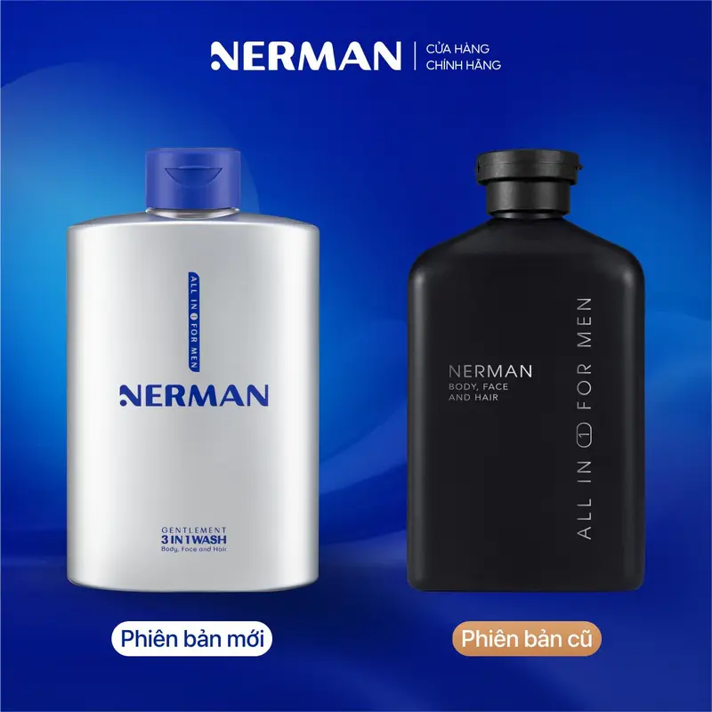 Combo lịch lãm Nerman - Sữa tắm gội cho nam 350ml & DDVS nam giới 100ml NER 6
