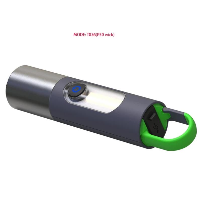 Product Introduction of Strong Light Zoom LED Flashlight P50/White Laser Lighting Torch USB Rechargeable Lantern Outdoor Portable Camping Lamp with Hook 5