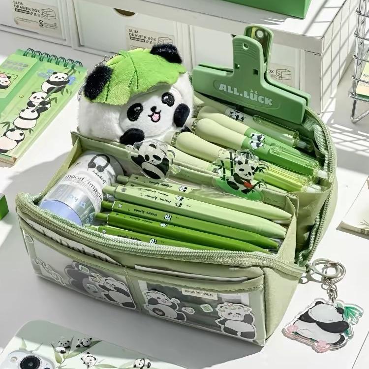 Hộp bút vải KAMI TB12 Hộp đựng bút nhiều ngăn kết hợp trong suốt ,túi bút siêu to học sinh phong cách Hàn Quốc