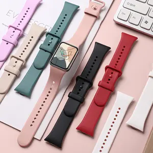 Sport Silicone Strap for Redmi Watch 6 / Redmi Watch 5 /Xiaomi Smart Mi Band 9 Pro / Mi Band 8 Pro Soft Adjustable Replacement Rubber Band Belt Bracelet Accessories for Tali Jam Tangan Smartwatch Redmi Watch 6/5 Mi Band 9 8 Pro
