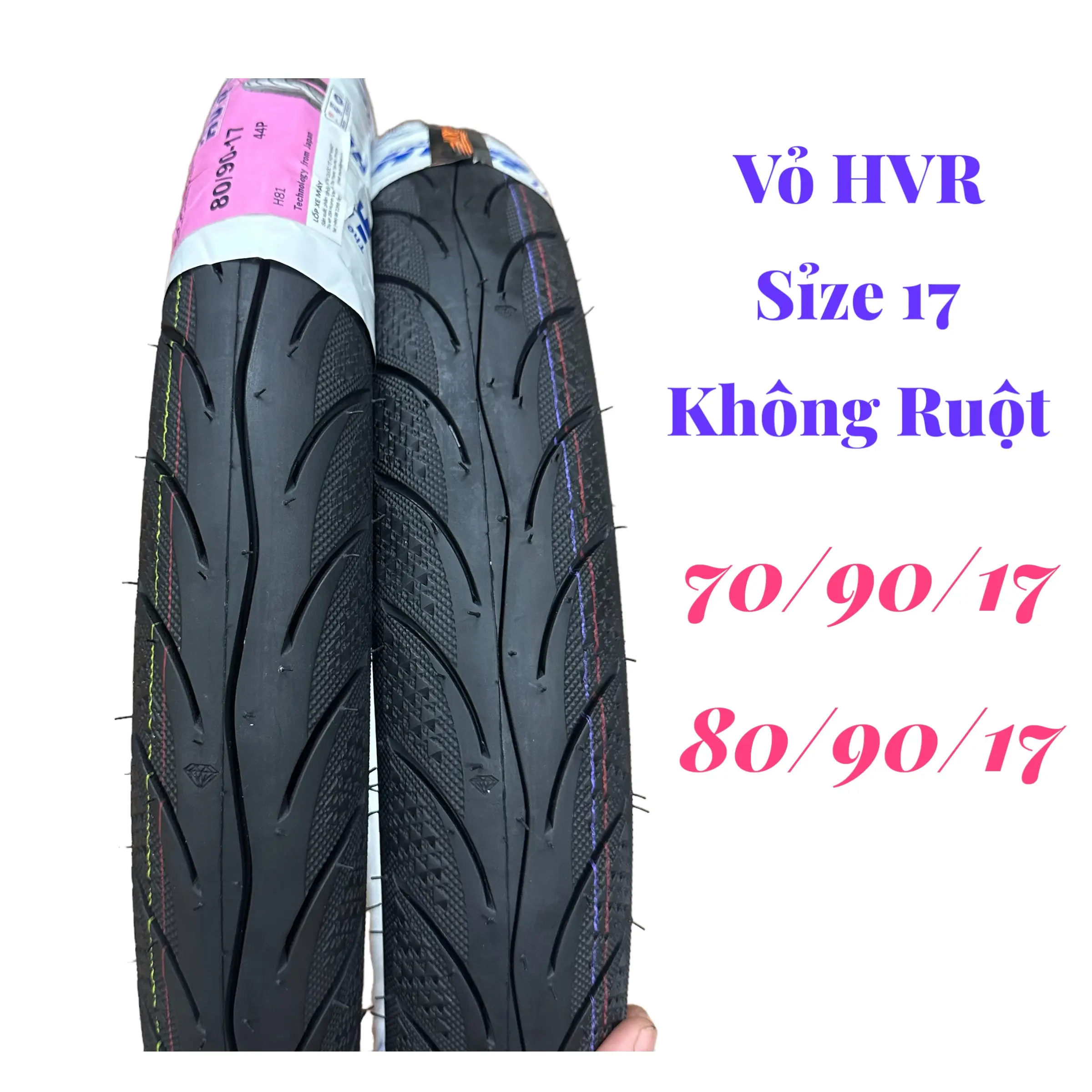 Vỏ Lốp Xe HVR Kiểu Gai Maxsic Size 70/17 và 80/17 ( 1 Cái Lốp Không Ruột) - Phụ Tùng Xe Máy