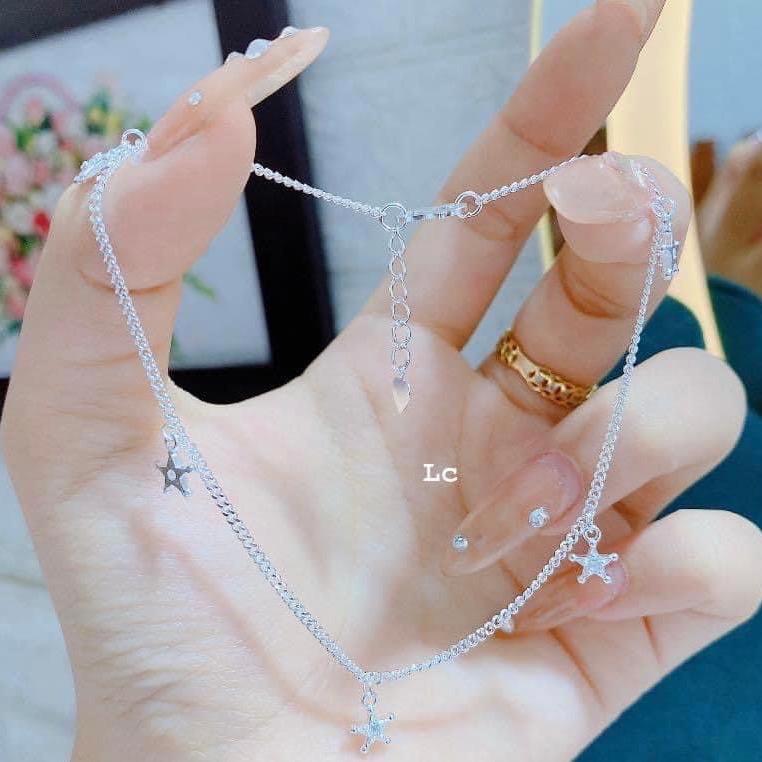  Lắc chân hình ngôi sao bạc ta Lopa 