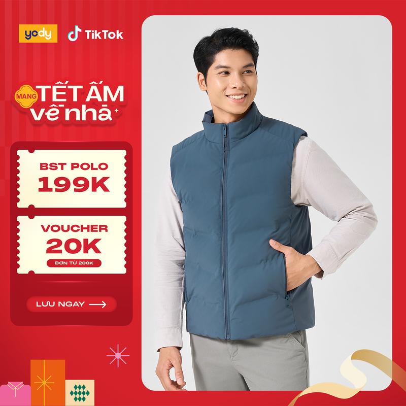 YODY Áo Phao Vip Nam Gile Ép Bonding Cổ cao 3cm Ấm Áp Trẻ Trung PVM7007