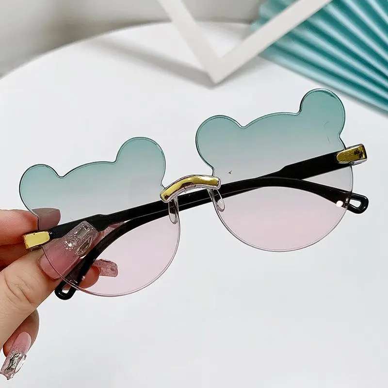 Kính Râm Trẻ Em, Thời Trang Dễ Thương, Kính Tròn, Có Tai Gấu, Phong Cách Hoạt Hình, Thích Hợp Cho Trẻ Em, Kính Mắt Chống Tia UV, Kính Râm Mùa Hè 4