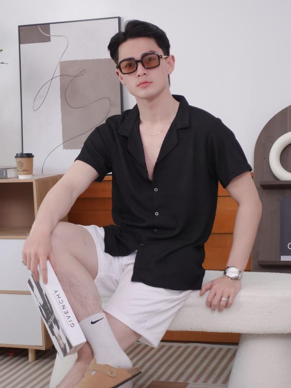 Áo Sơ Mi Nam Chất Linen Texture Fabric Cao Cấp Thấm Hút Mồ Hôi Tốt Mềm Mại Halley A30 4