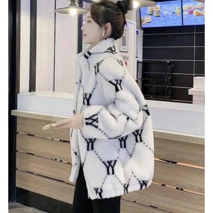 Áo khoác lông thỏ siêu mướt hàng 2 lớp trần trám, Áo khoác lông Phong Cách Trẻ Trung Năng Động Women Jacket Top Nữ 8