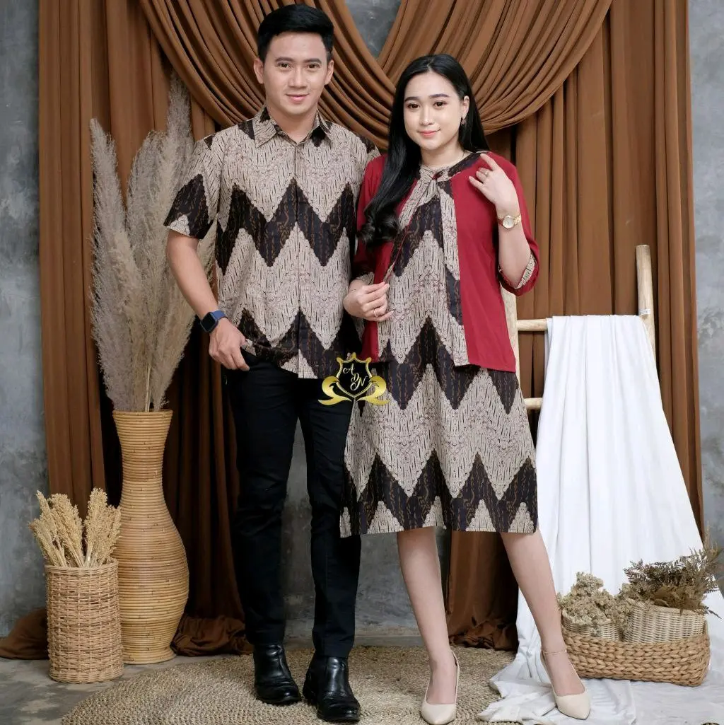 Baju couple pasangan natal / gereja batik Katun