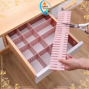 Sekat Laci Organizer Isi 4 pcs Pembatas Laci / Penyekat Kotak Penyimpan Rak Laci Lemari / Sekat Pembatas Rak Partisi  C652