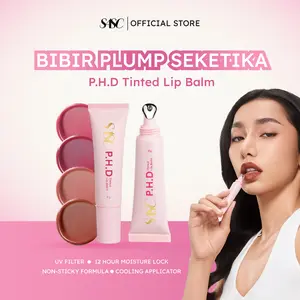 SASC PHD Tinted Lip Balm Cooling Metal Applicator Tahan 12 Jam Mencerahkan Melembabkan Bibir Kering