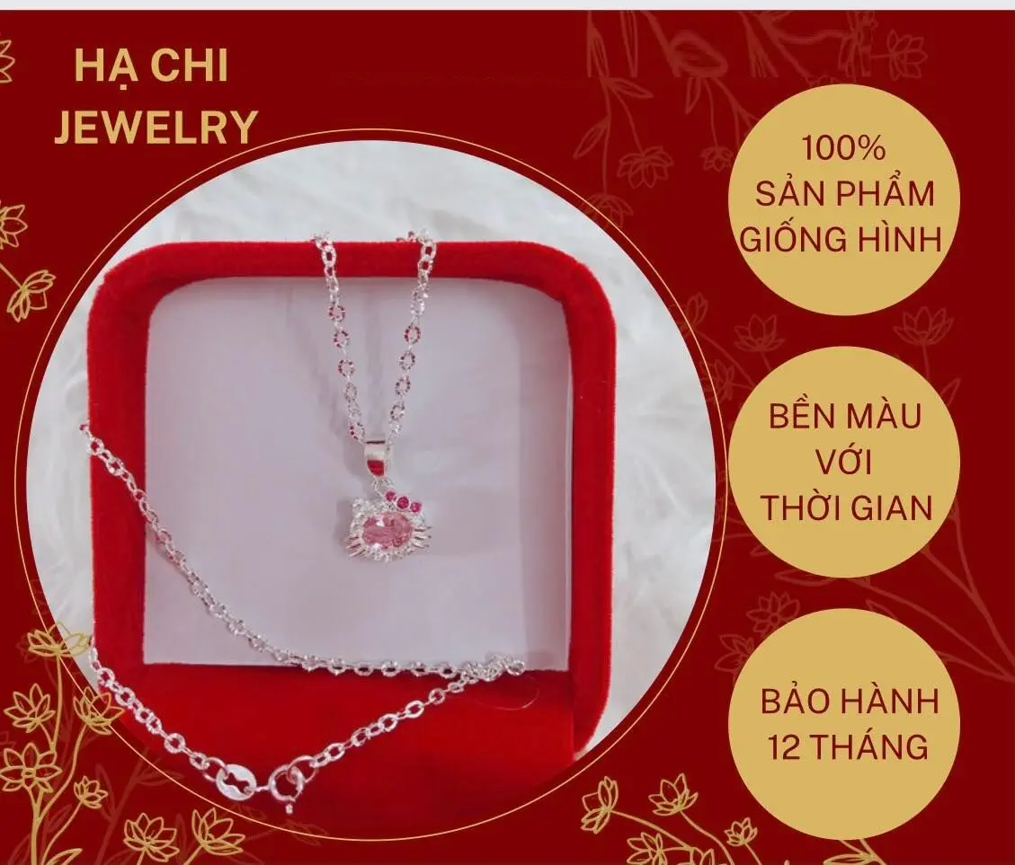 Dây chuyền K itty mặt Hồng cho bé Dây chuyền