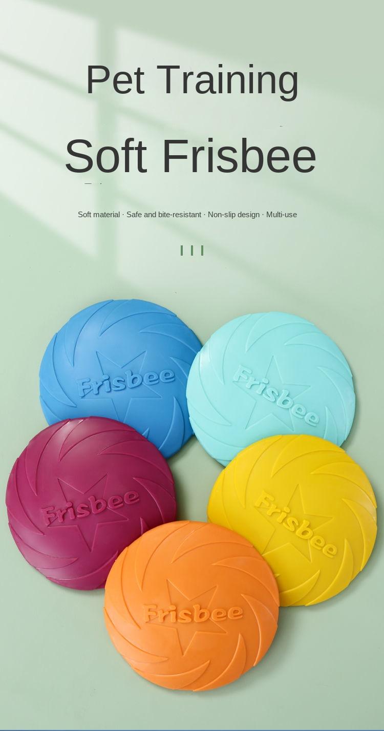 Product Introduction of Dog Frisbee Durable Silicone Pet Toy Training Supplies Golden Retriever Flying Disc Floating Border Collie Competition Labrador 1