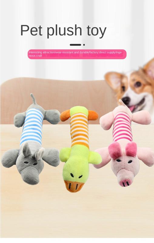 Product Introduction of Interactive Pet Chew Toy Squeak Plush Doll for All Puppy Pet Sound Toys Durable Chewing Molar Pets Supplies 4
