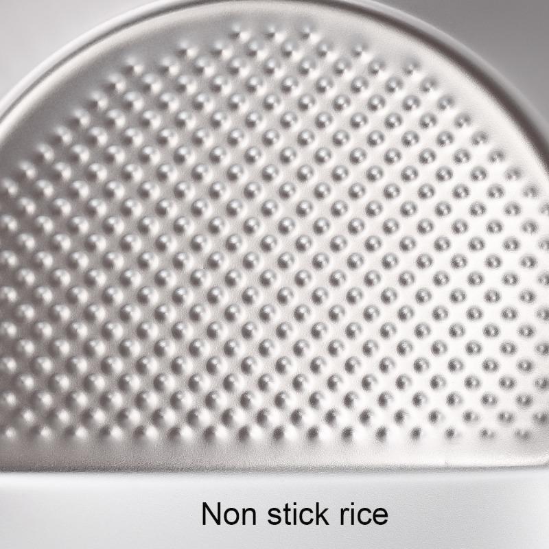 Rice Washer Strainer Bowl with Sucker Stainless Steel Rice Washing Bowls Rice Sieve Colander Fruit and Vegetable Strainer Kitchen Tools 5