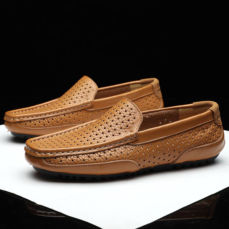 Product Introduction of Giày Da Cho Nam, Khâu Tay, Da Thật, Phong Cách Anh Quốc Ruoshuai, Xuyên Biên Giới, Ngoại Cỡ, Thiết Kế Khoét Lỗ Giày Doug Shoes 7