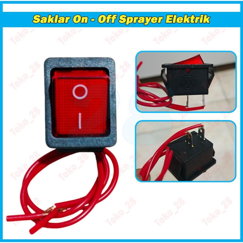 Saklar On Off Sprayer Elektrik Switch Tangki Dinamo Pompa DC Semprotan ...