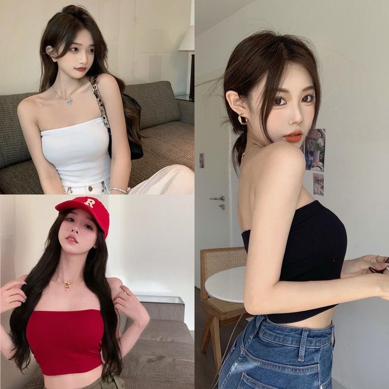 [Combo 3 Áo] Áo ống quây croptop ôm body (không mút) chất vải thun gân cotton co dãn dày dặn, kiểu dáng áo croptop bó sát không dây ôm gọn body đủ màu Đỏ/Trắng/Đen vải trơn mềm mặc mát CE01AO | CELINA Nữ Women Jean Ong Voi Xốp