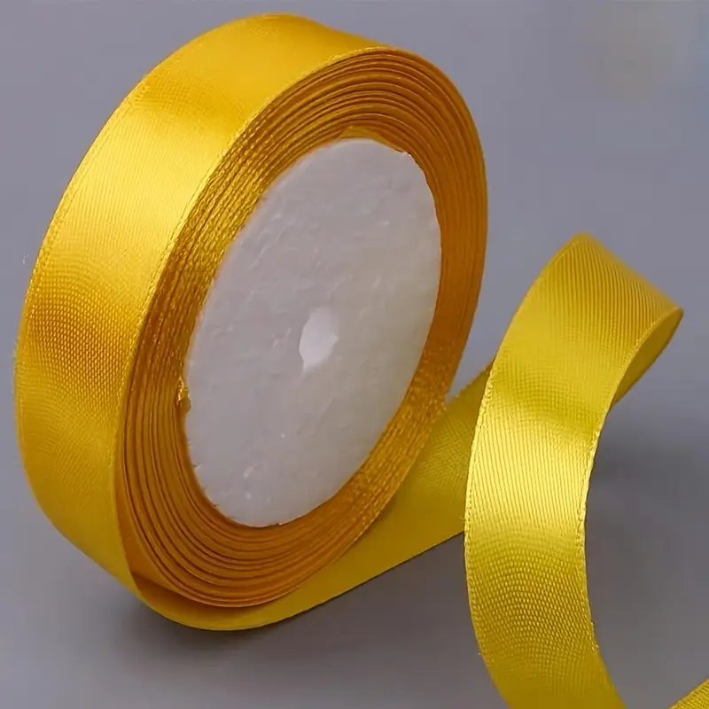 Solid Color Satin Ribbon, 1 Count 25 Yards Colorful Ribbon, DIY Decorative Ribbon for Wedding Birthday Party 8