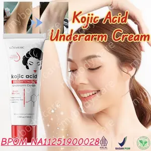 [BPOM]Kojic Acid Krim Pemutih Ketiak 50g Krim Pemutih Kulit Tubuh Leher Ketiak Dan Selangkangan dan Miss V Pemutih Selangkangan Pencerah Ketiak dan Miss V Memutihkan Ketiak dan Selangkangan Leher Pantat Pemutih lutut hitam dan siku