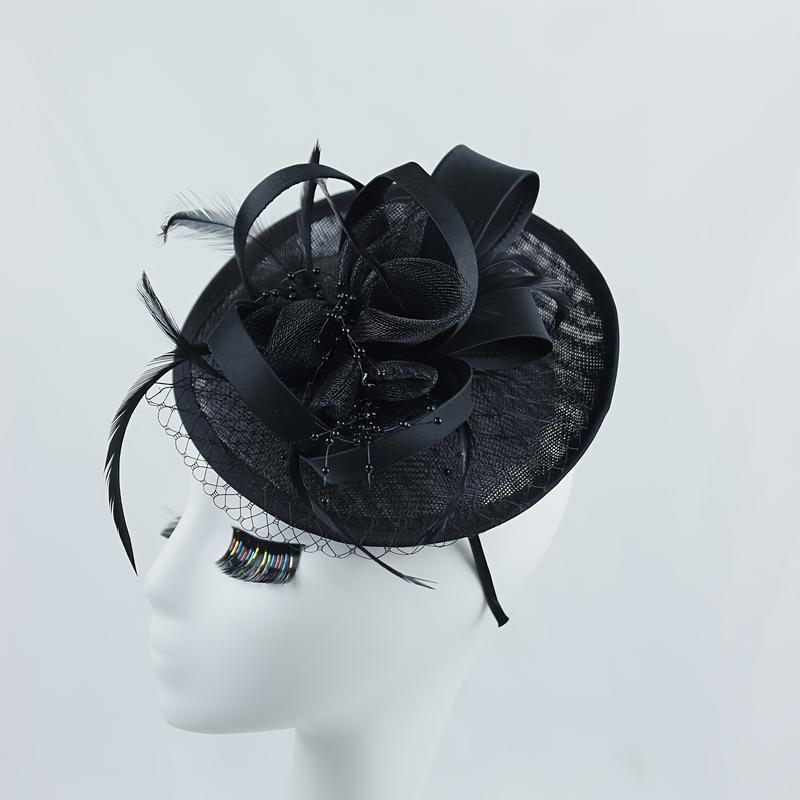 New Feather Linen Top Hat New Feather Linen Top Hat