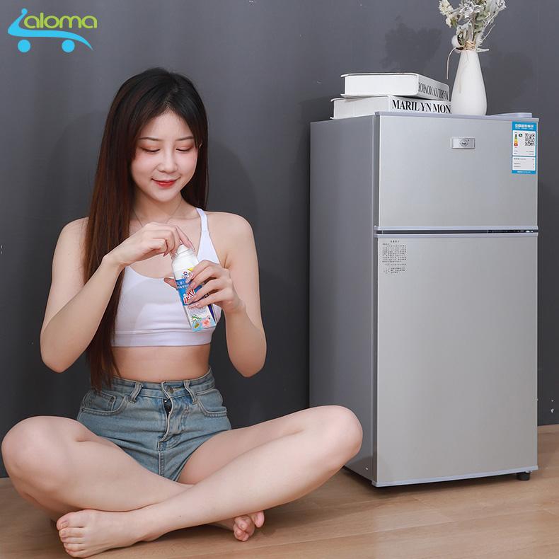 Tủ lạnh mini AIPU BCD-48L cao cấp có ngăn đá và ngăn làm mát tách biệt, để đồ ăn, mỹ phẩm, đồ trang điểm tiện lợi