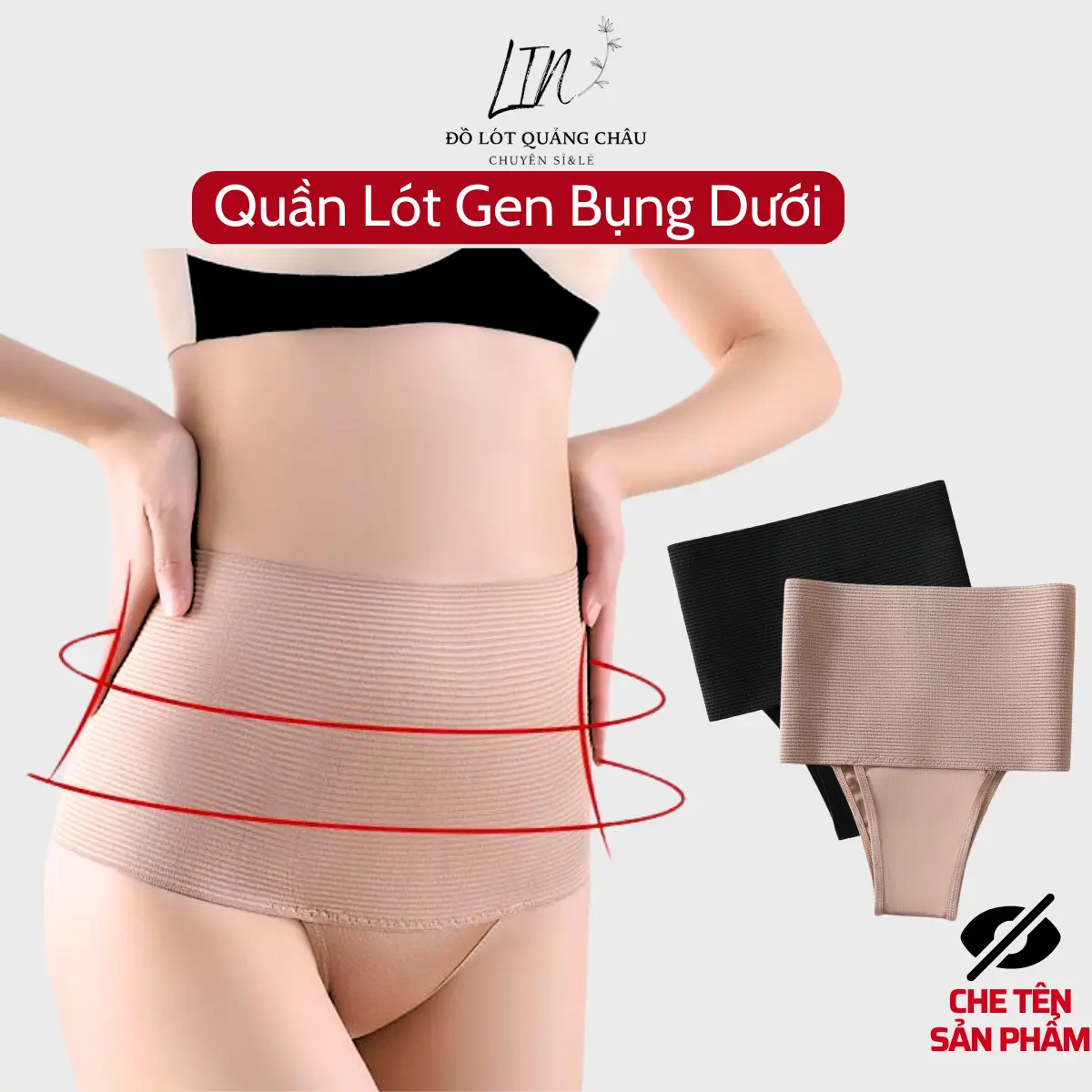 [COMBO 2 CÁI] Quần lót nịt bụng bảng 18cm ôm bụng dưới thun dệt co giãn 4 chiều  Linstore 326 Nữ Cotton