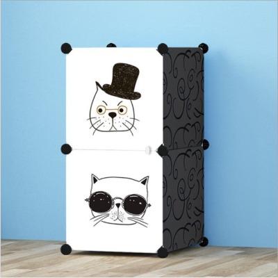 Tủ nhựa lắp ghép đựng đồ 2 ngăn nhiều màu sắc