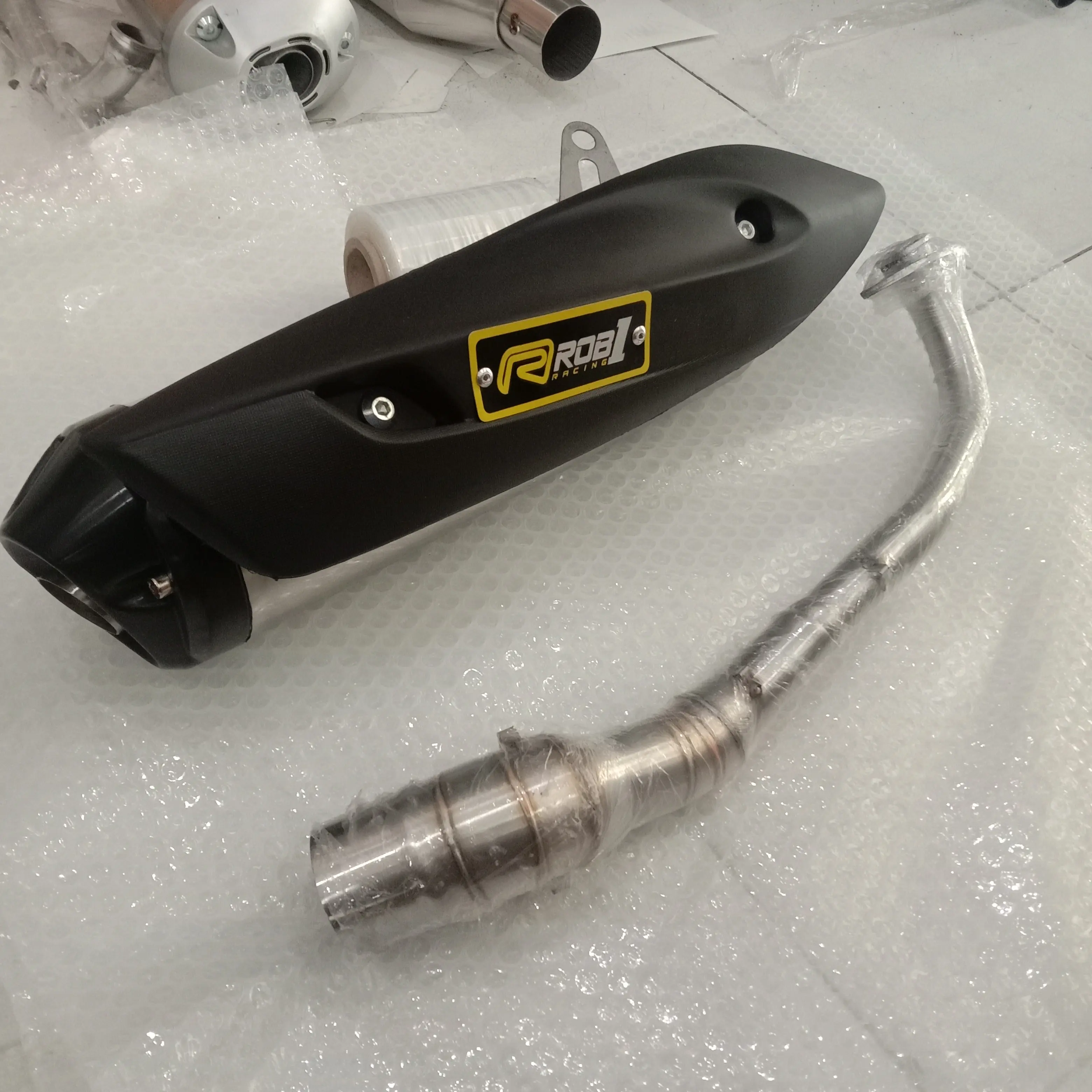 Knalpot Rob1 Suara Bass untuk Vario 150 Vario 125 Vario 110 NMax Pcx 150 Pcx 160 Aerox 155 Kendaraan Motorcycle - Full Stainless Stell