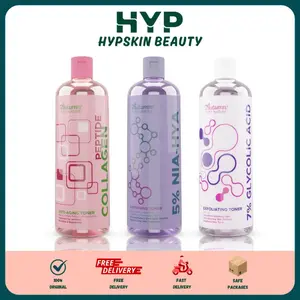 AUTUMN Exfoliating Toner 7% Glycolid Acid | Anti Aging Toner Peptide Collagen |  Whitening Toner 5% Nia-Hya 500ml Extract Arbutin Mencerahkan Hitam Niacinamide